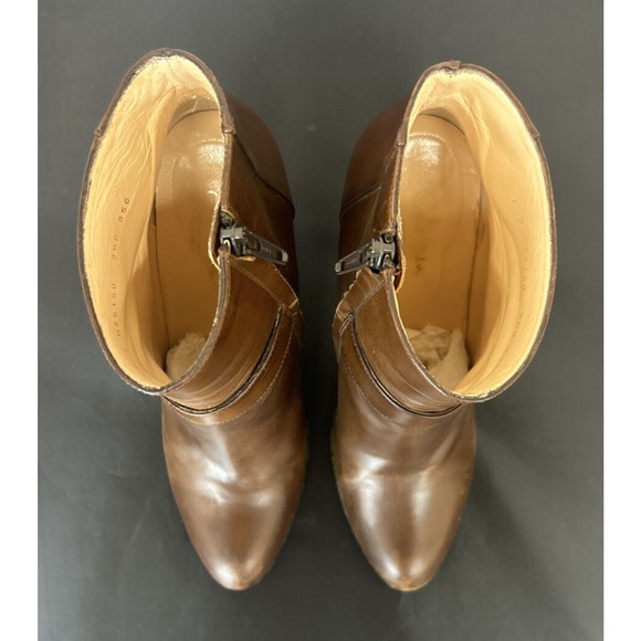 Cole Haan Boots Womens 7.5 B Milana Side Zip Ankle Bootie D25150 Brown Heels FS - Picture 2 of 15